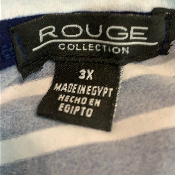 Rouge Collection blue/white stripe t-shirt dress - Picture 5 of 5